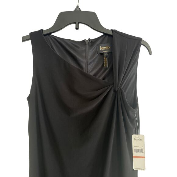 Laundry By Sheli Segal Black Dress Cocktail Gown Sleeveless Sheath Dress size 2 - Picture 4 of 11